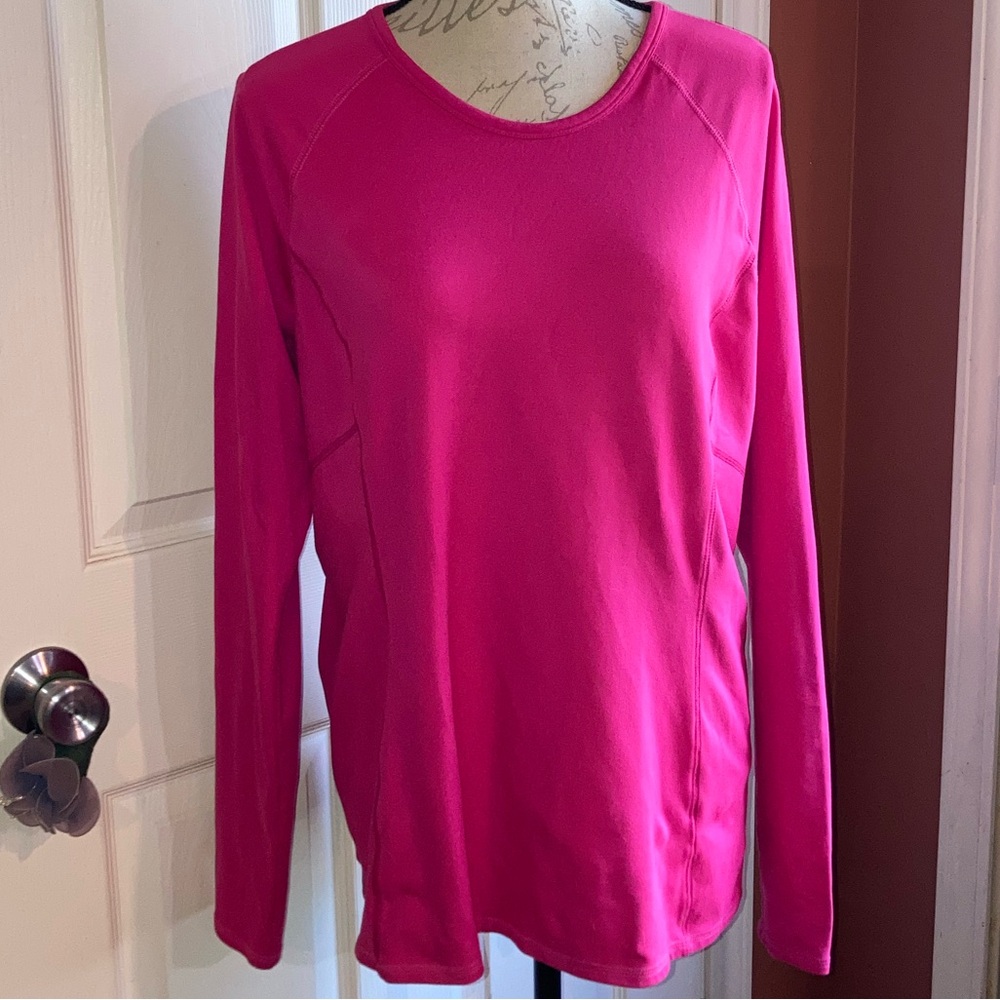 Athleta Long Sleeve Activewear Athletic Athleisure Top Pink Sz XLarge - Picture 1 of 6
